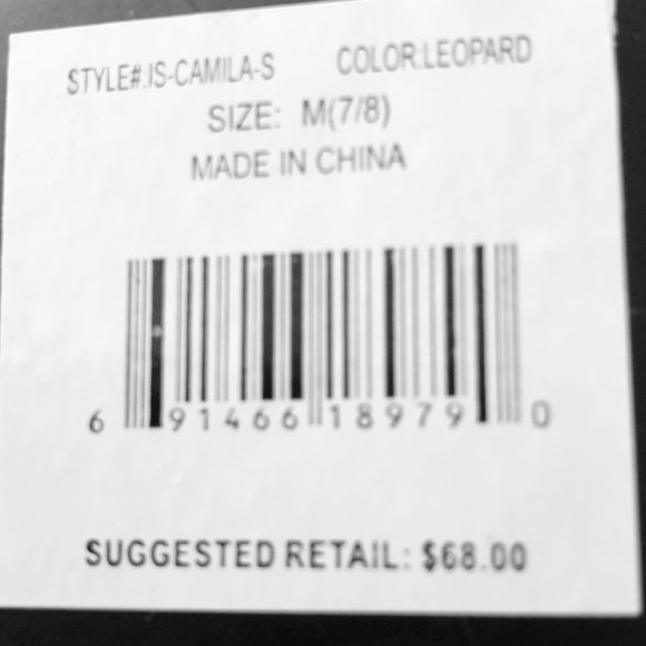 CHARLES ALBERT NY Leopard Slip-On Slippers M 7-8 - Picture 5 of 6